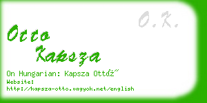 otto kapsza business card